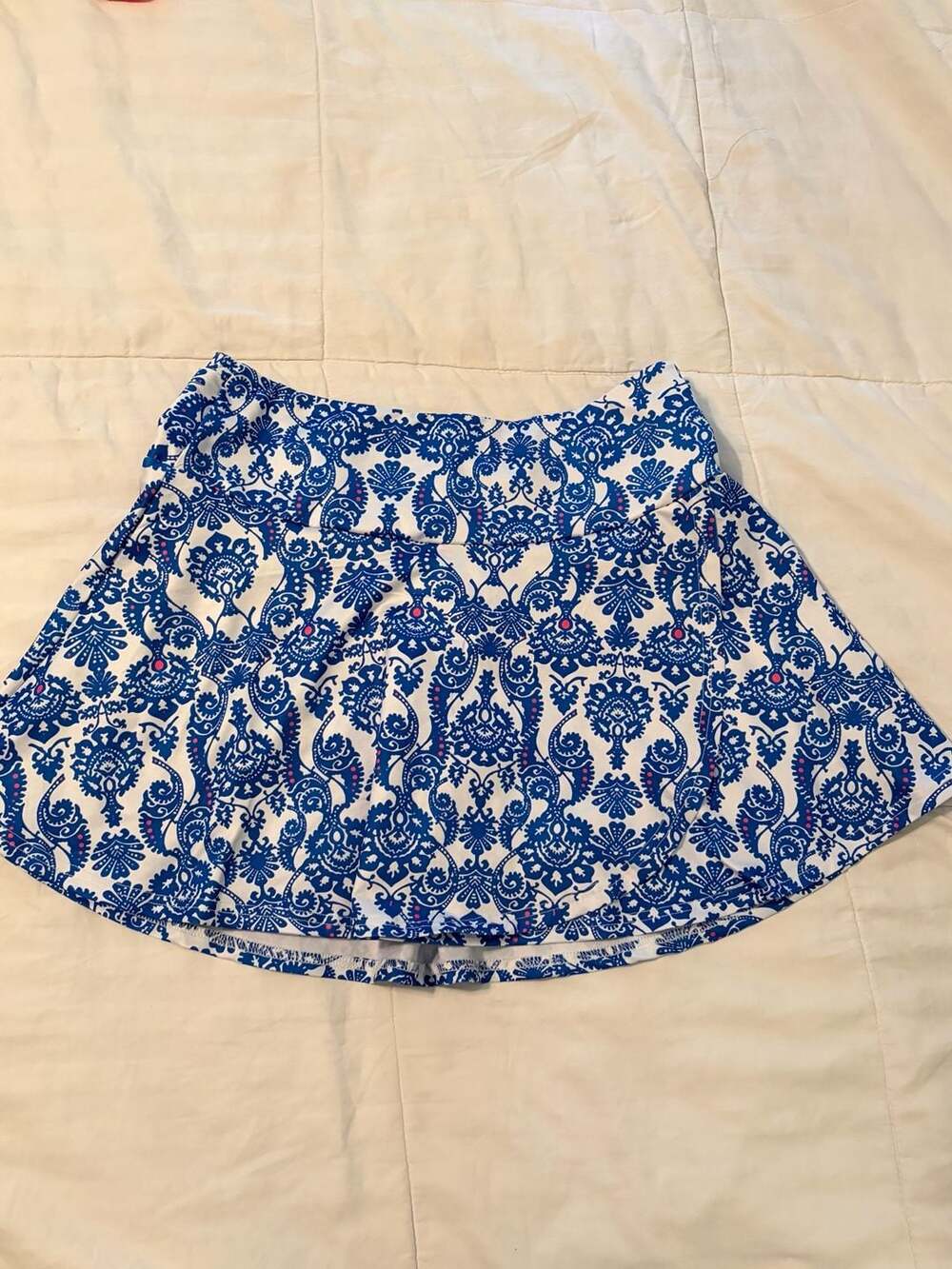 We1Fit Women's Blue Active Performance Athletic Skort Pockets & Built-in Shorts